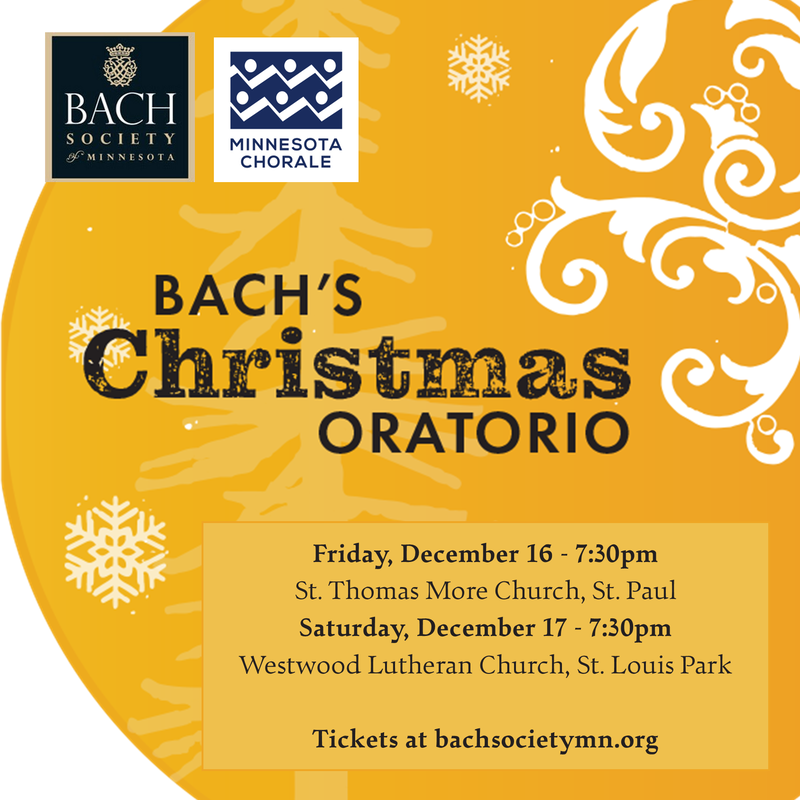 Bach Society of MN and MN Chorale Christmas Oratorio concert artwork