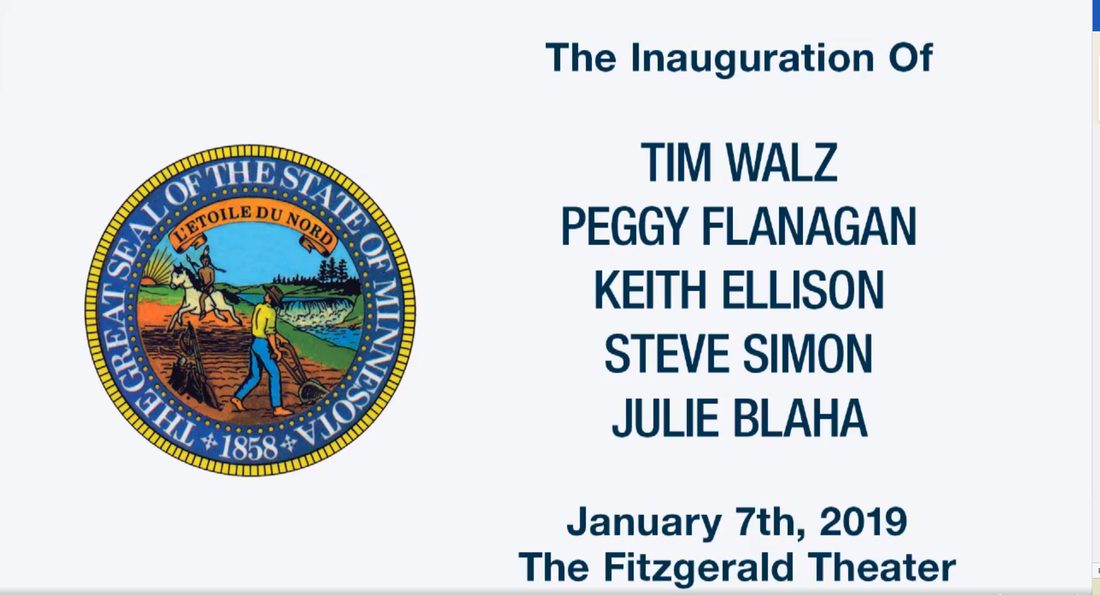 The Inauguration of Tim Walz, Peggy Flanagan, Keith Ellison and Steve Simon slide